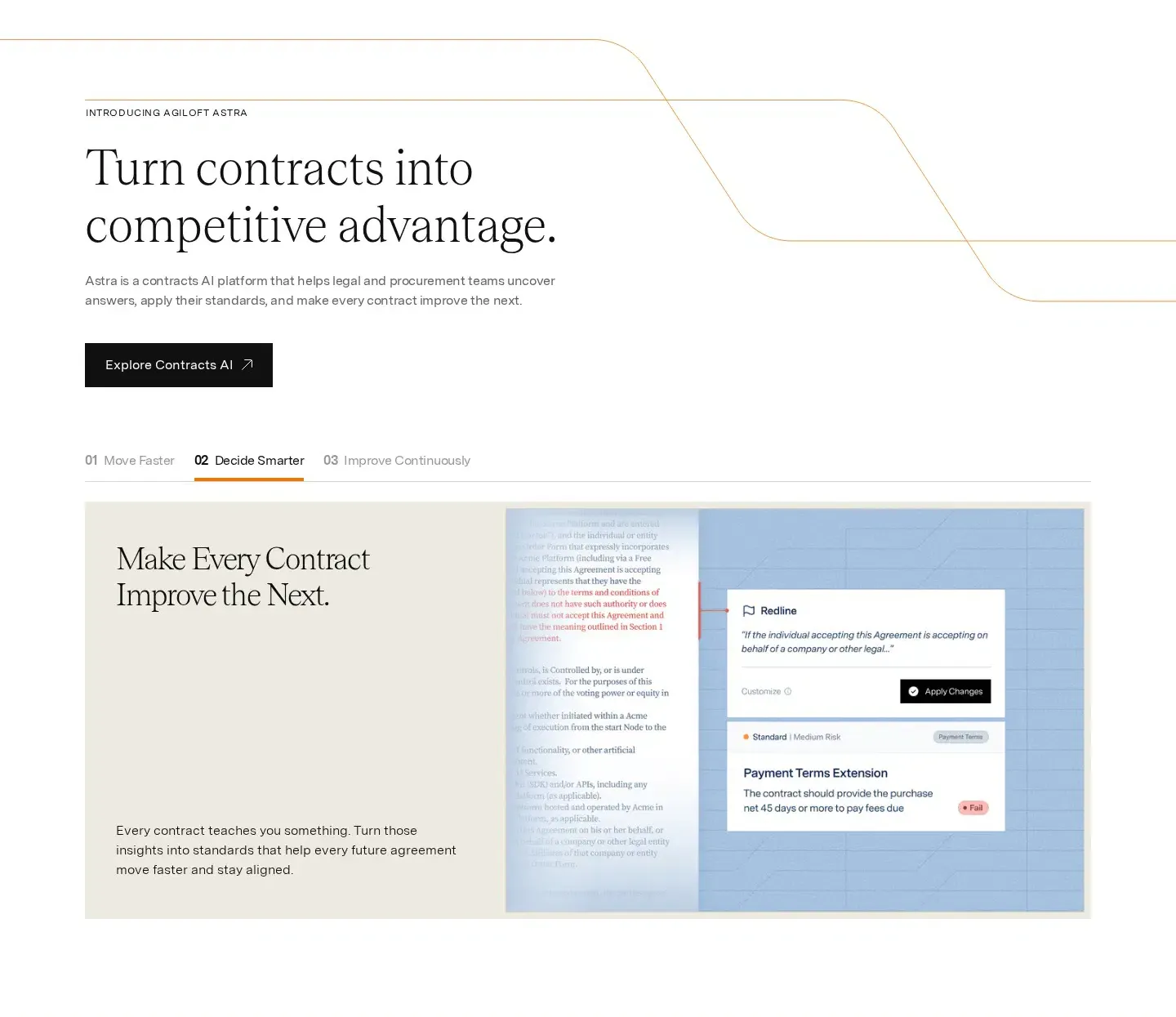 Agiloft features section