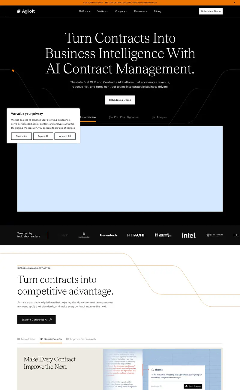 Agiloft website design