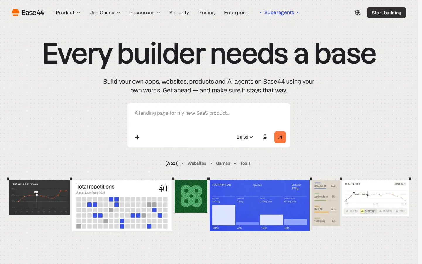 Base44 hero section