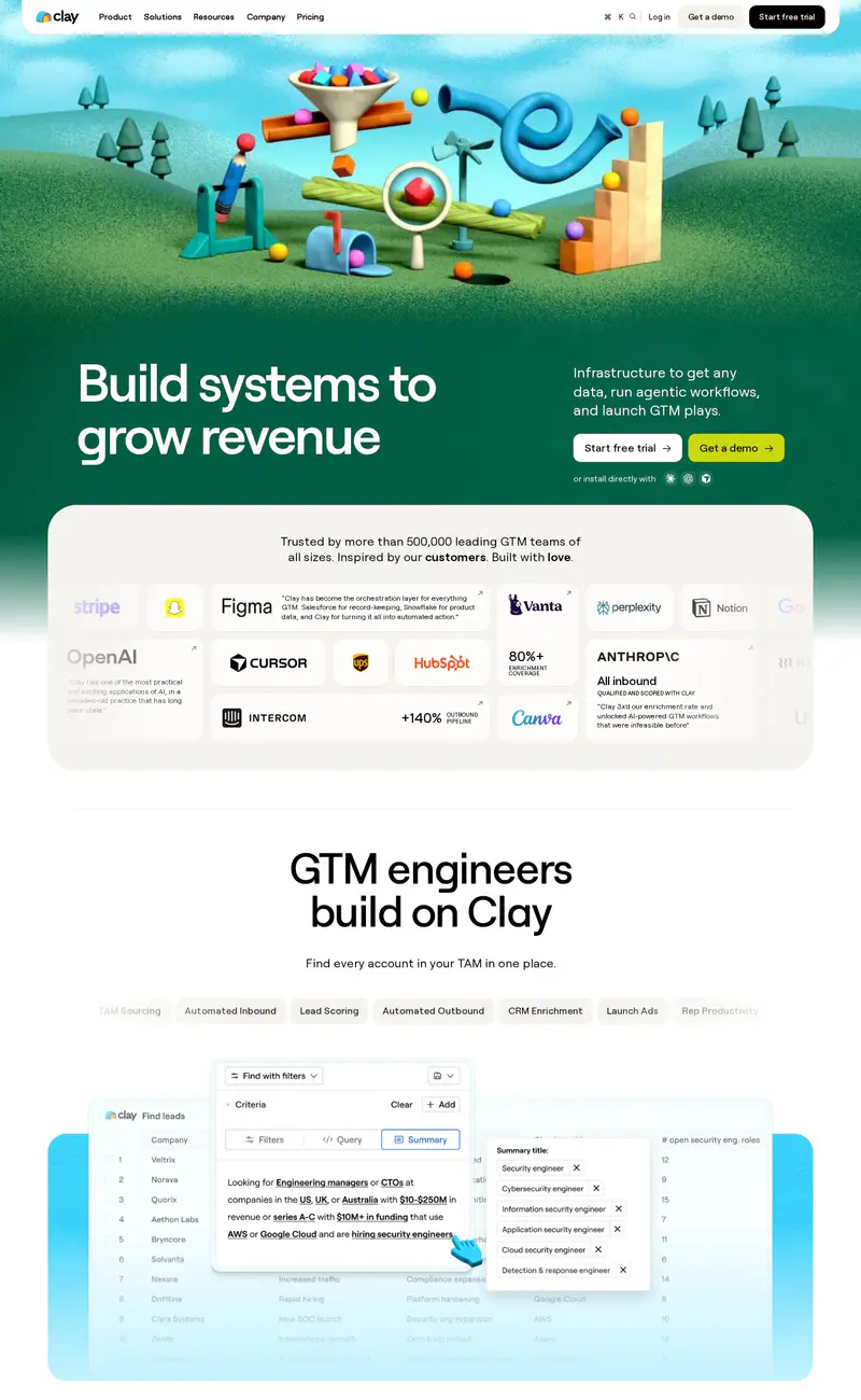 Clay website design