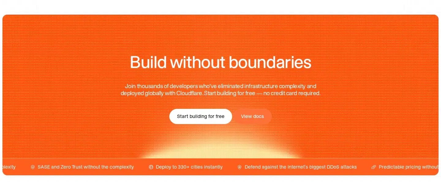Cloudflare cta section