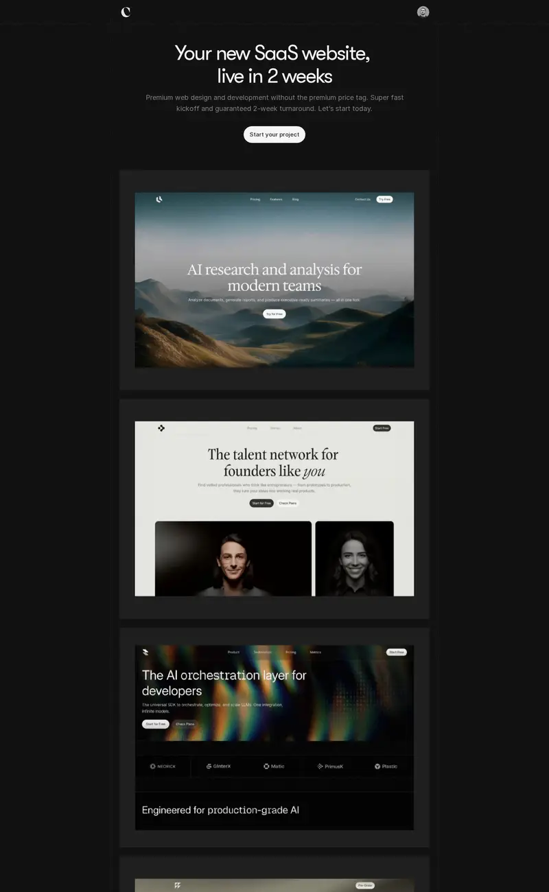 Crafted website design
