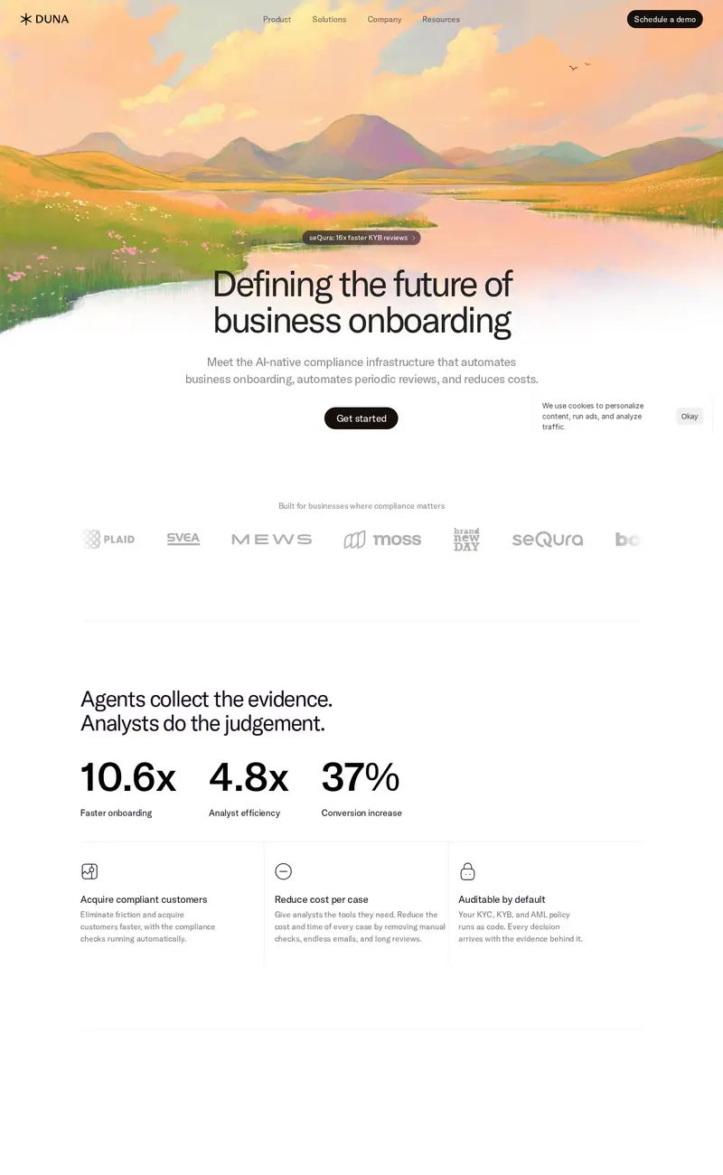 Duna website design