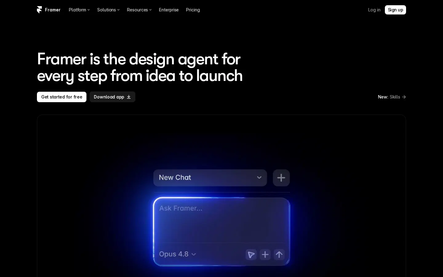 Framer hero section