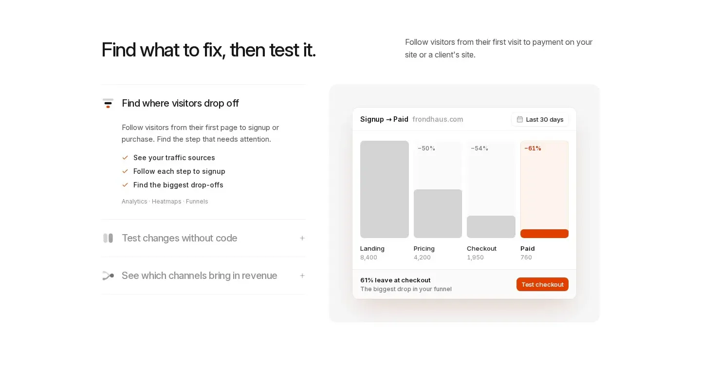 Humblytics features section