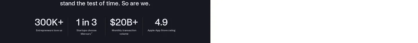 Mercury logos & stats section