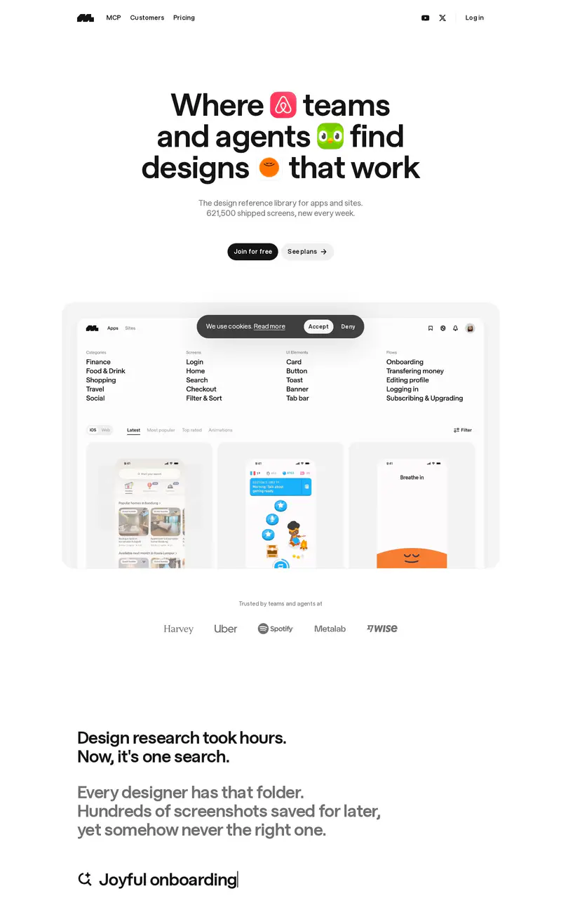 Mobbin website design