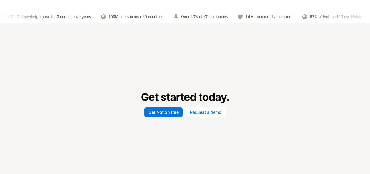 Notion cta section