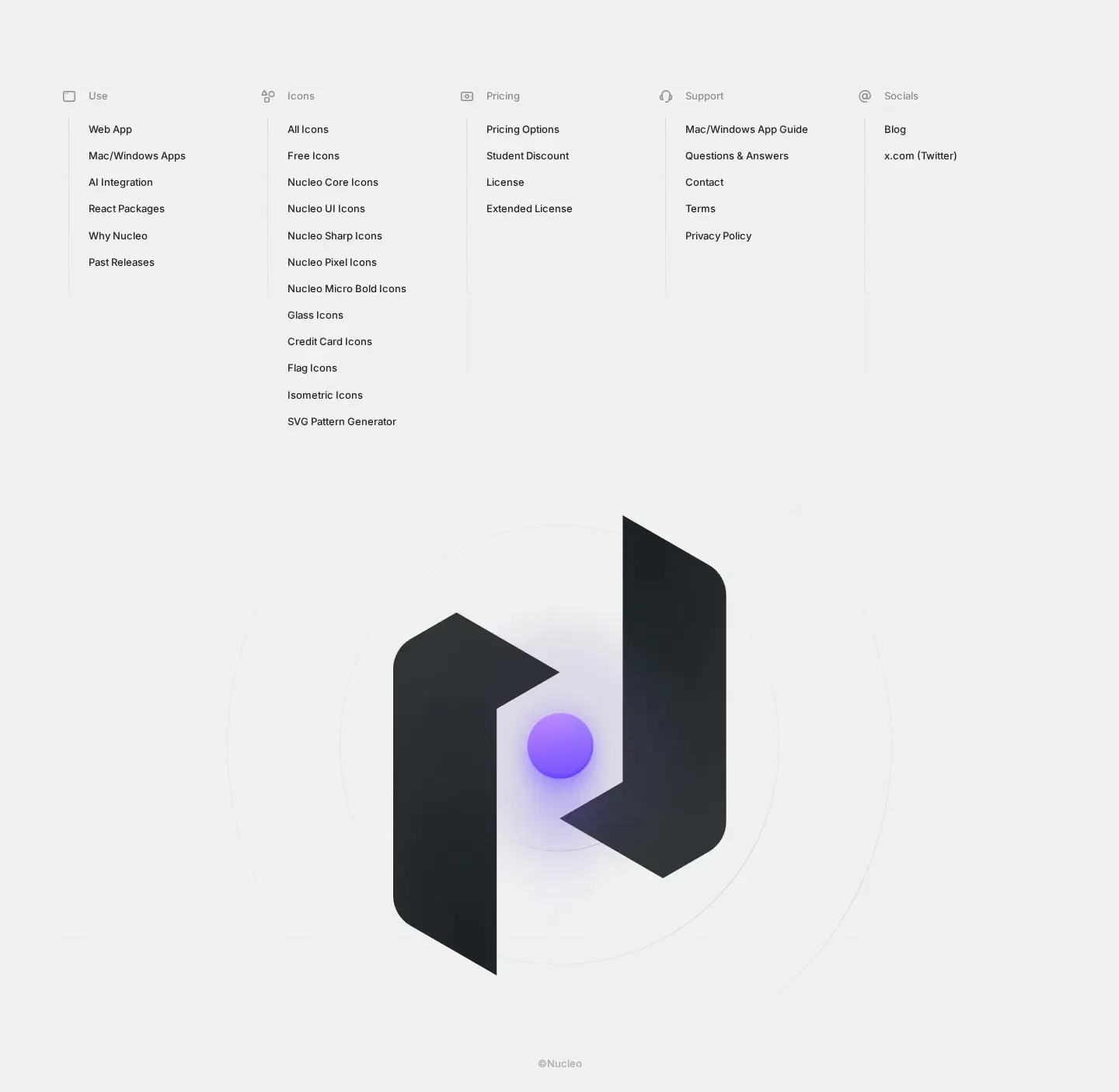 Nucleo footer section