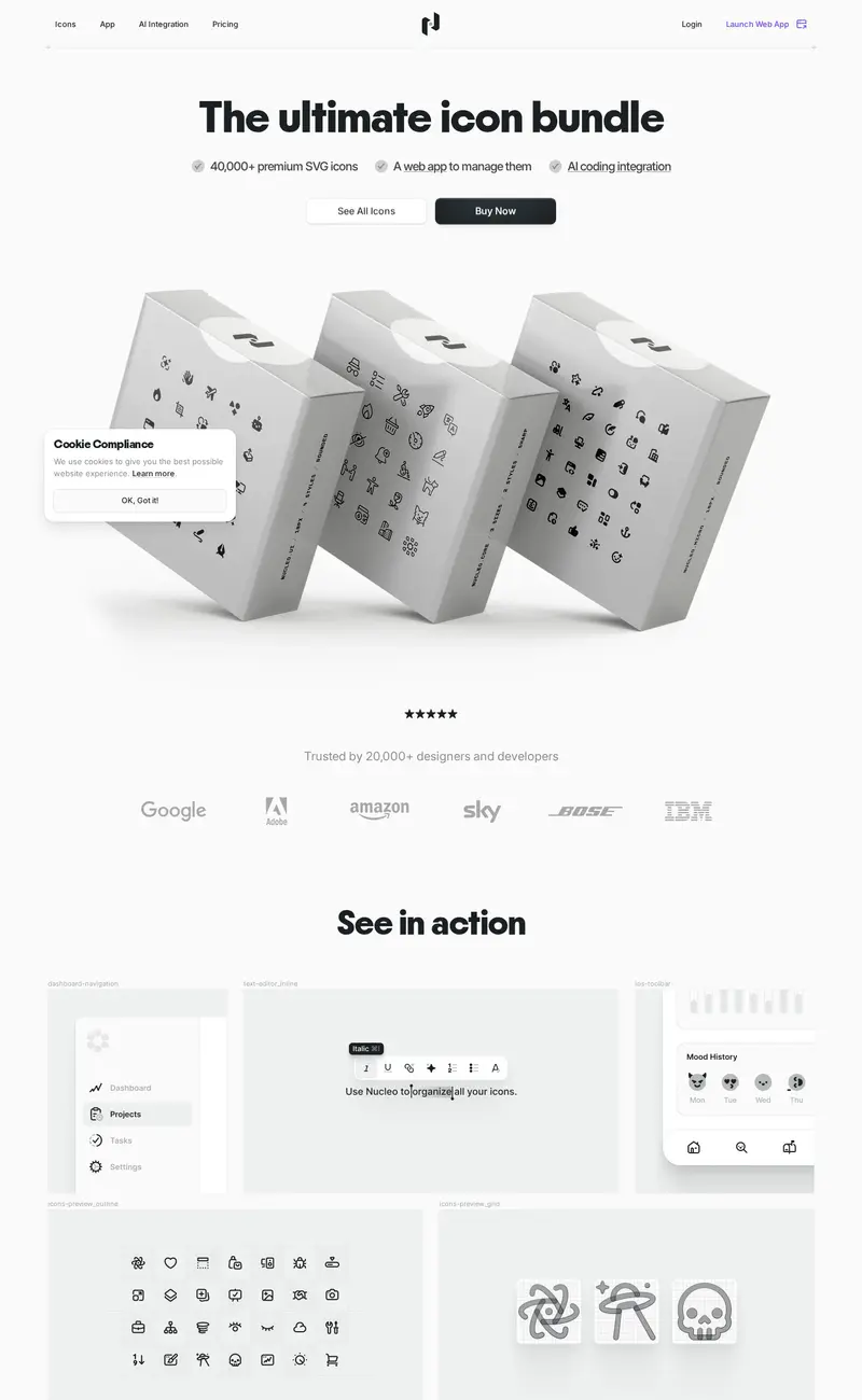 Nucleo website design
