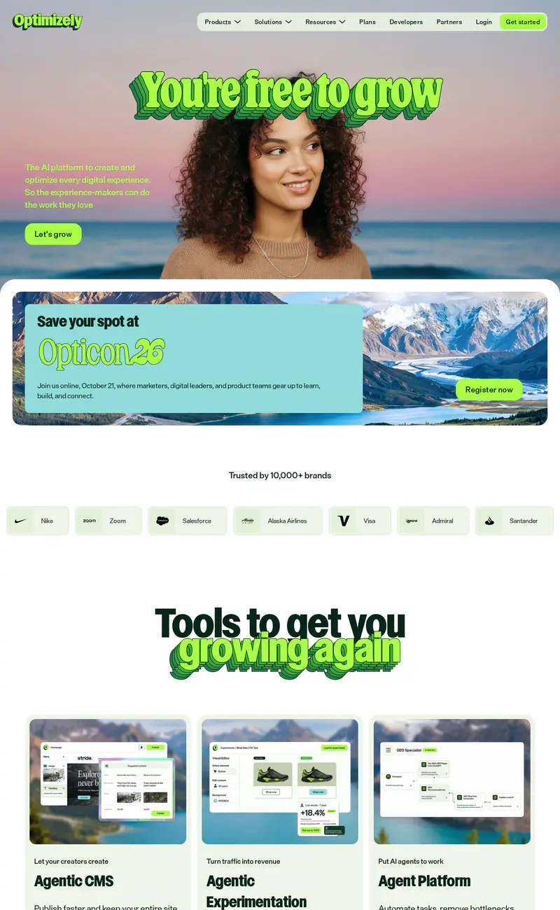 Optimizely website design