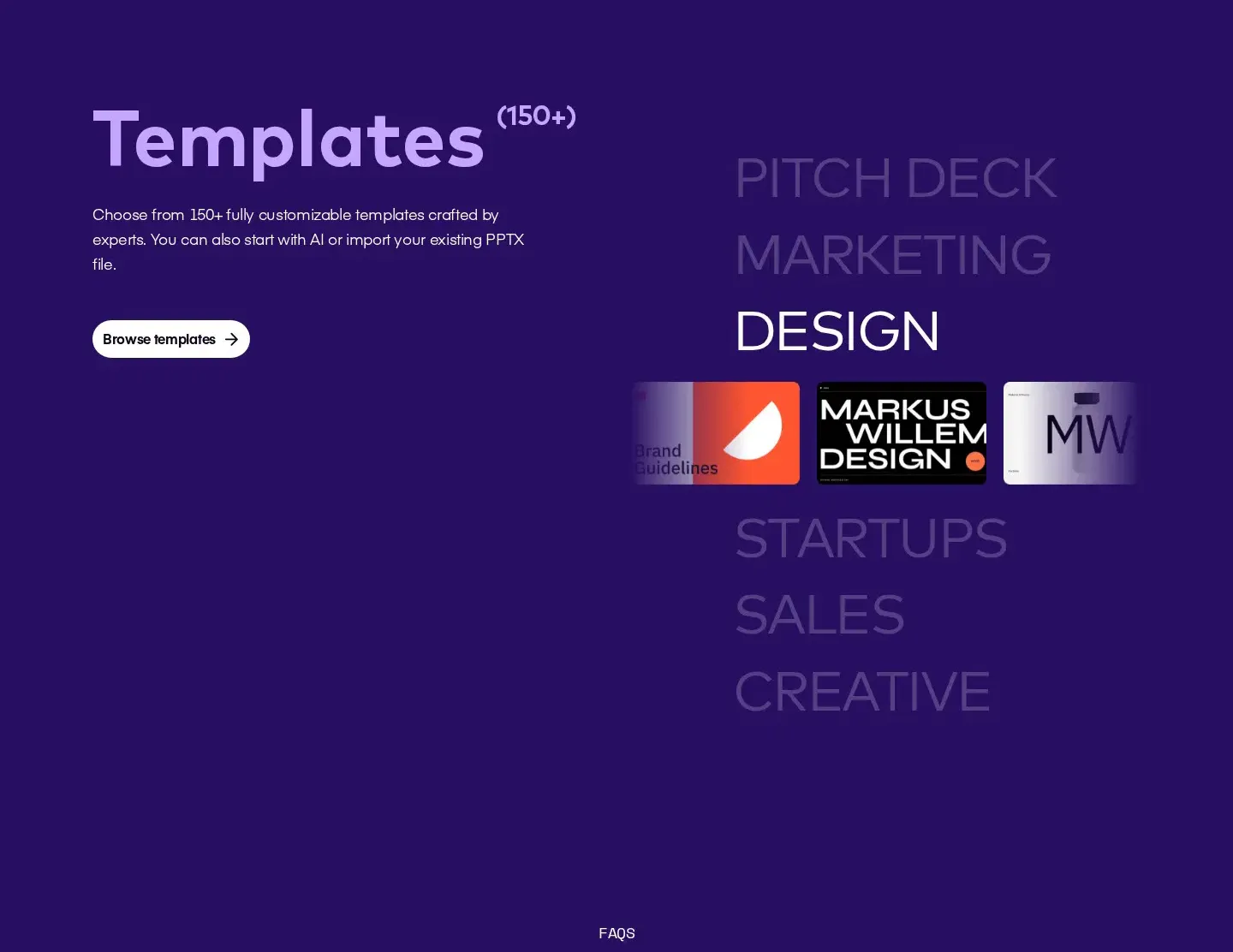 Pitch features section
