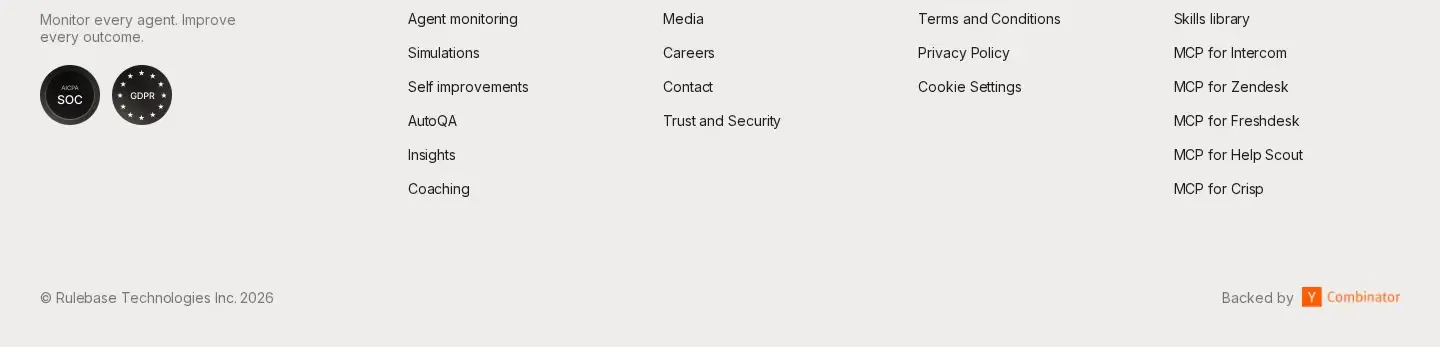 Rulebase footer section