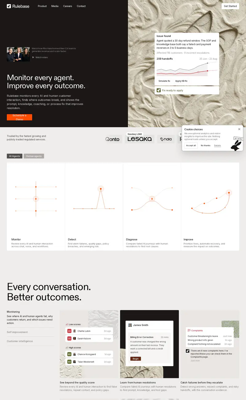 Rulebase website design