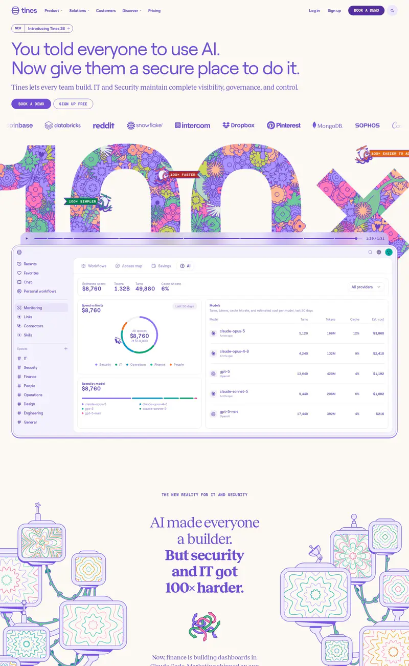 Tines website design