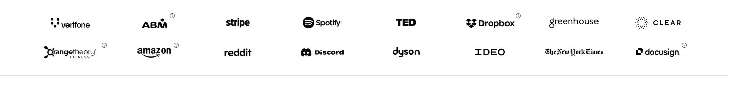 Webflow logos & stats section
